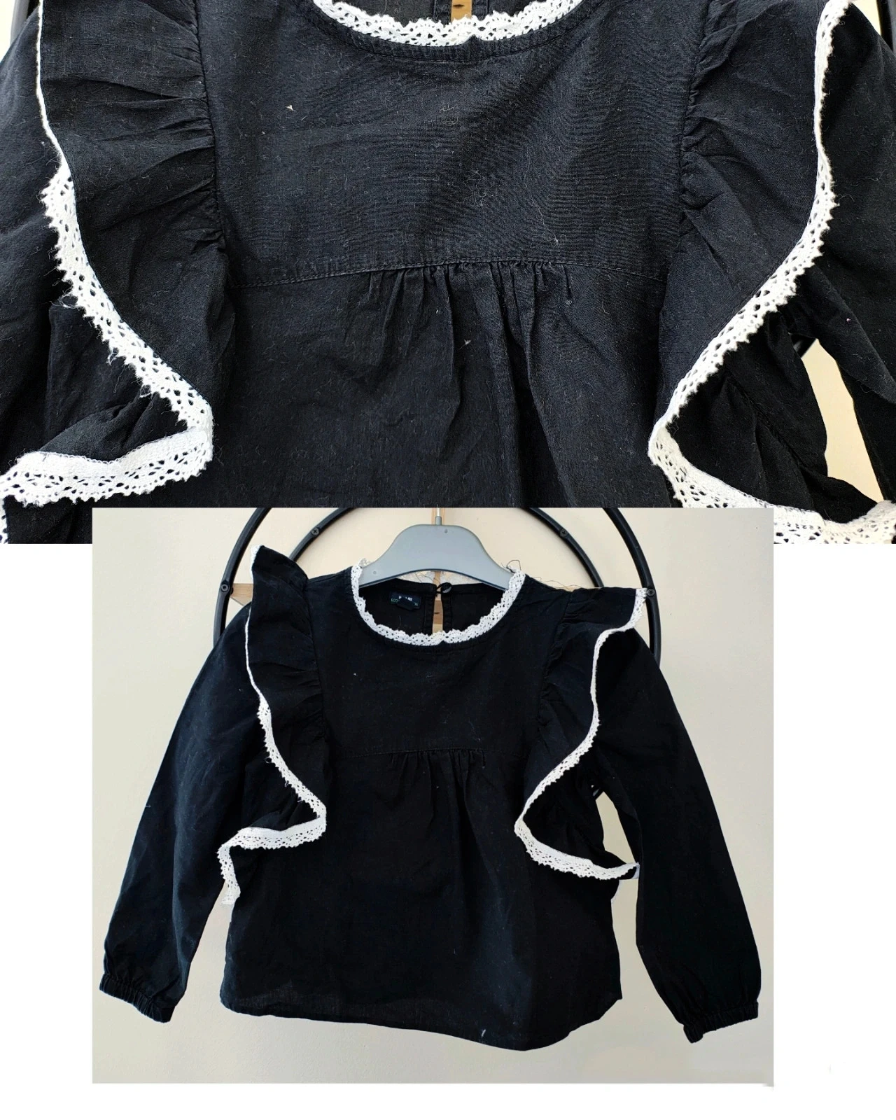 6 ans blouse a volant dentelle kiabi